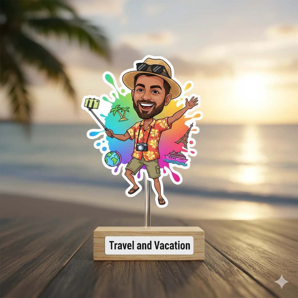 Travel and Vacation Caricature